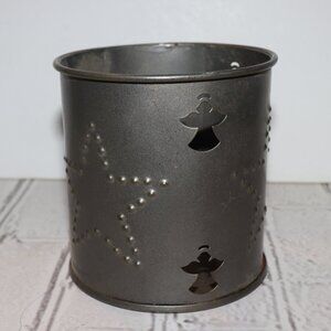 ✨ Vintage Metal Tealight Candle Holder · Stars & Angels · 4.5"